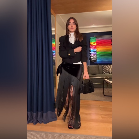 ✨LAST ZARA COMBINATION FRINGE LONG DRESS - Picture 4 of 17